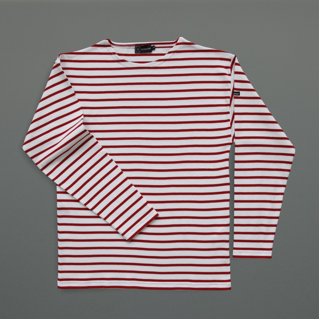 Breton Shirt White Red LABOUR AND WAIT