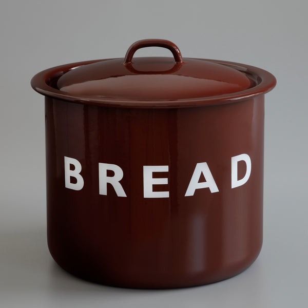 Enamel Bread Bin Brown