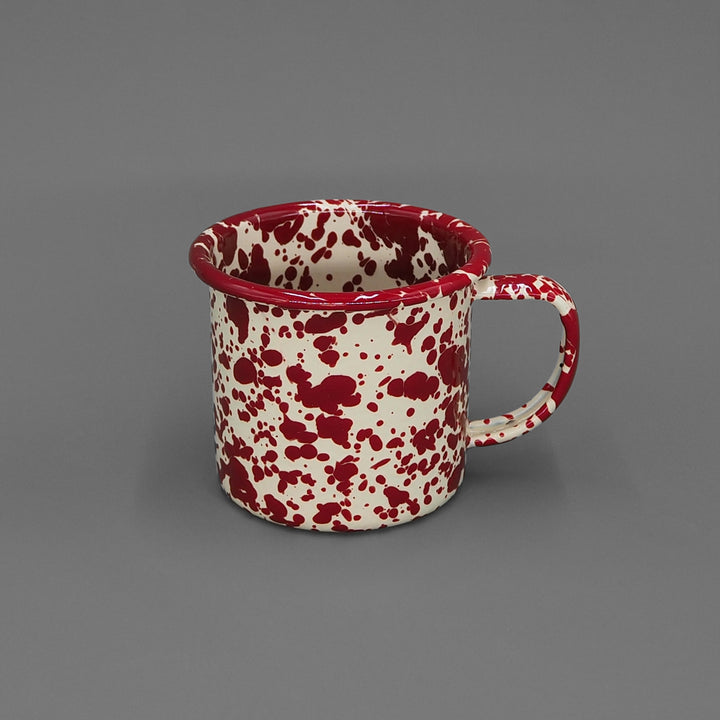 Marbled Enamel Mug Burgundy