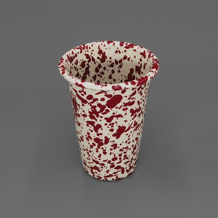 Marbled Enamel Tumbler Burgundy
