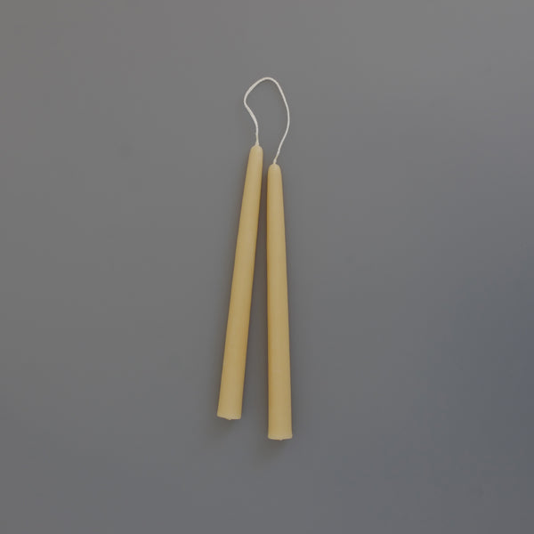 Two Beeswax Dinner Candles
