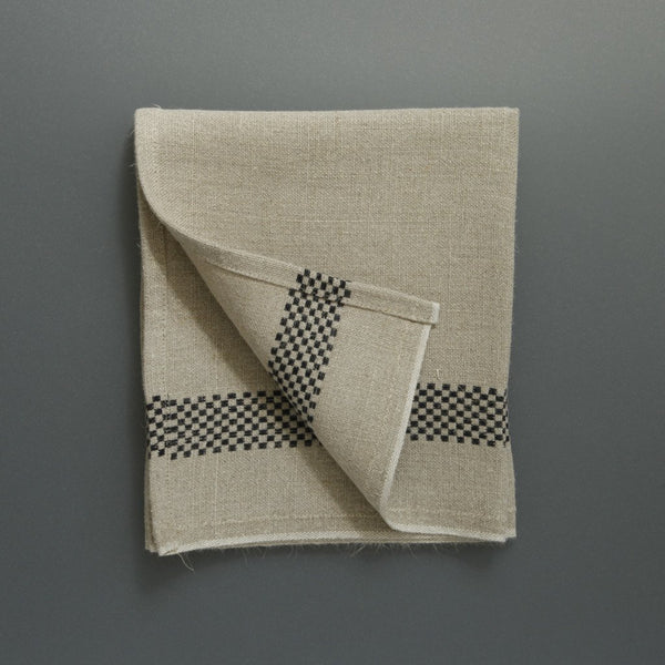 French Linen Tea Towel Chequer