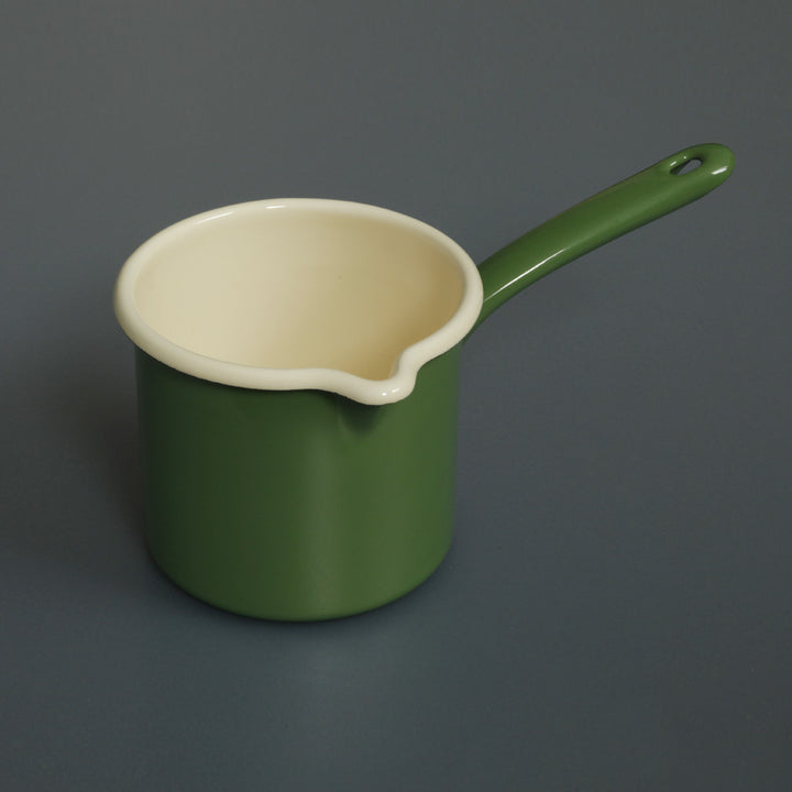 Enamel Milk Pot Green