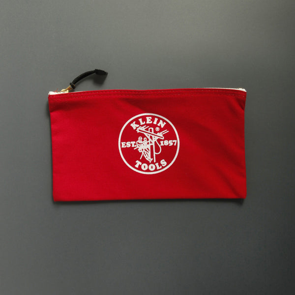 Canvas Zipper Bag Red