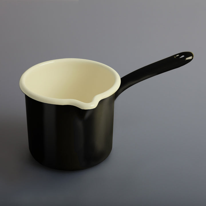 Enamel Milk Pot Black