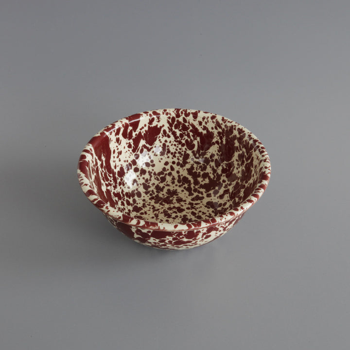 Marbled Enamel Bowl Burgundy