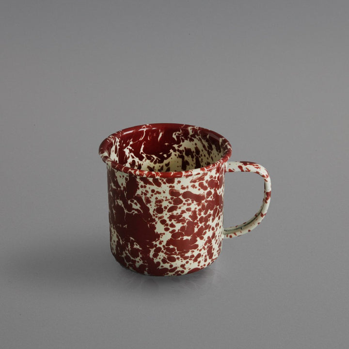 Marbled Enamel Mug Burgundy